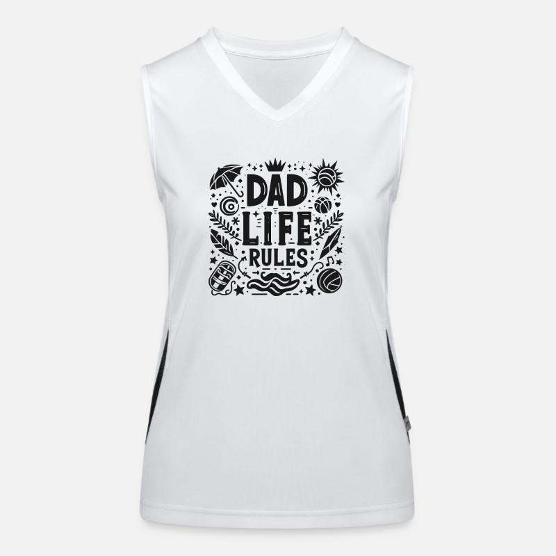 Dad Life Rules Women's Functional Contrast Tank Top