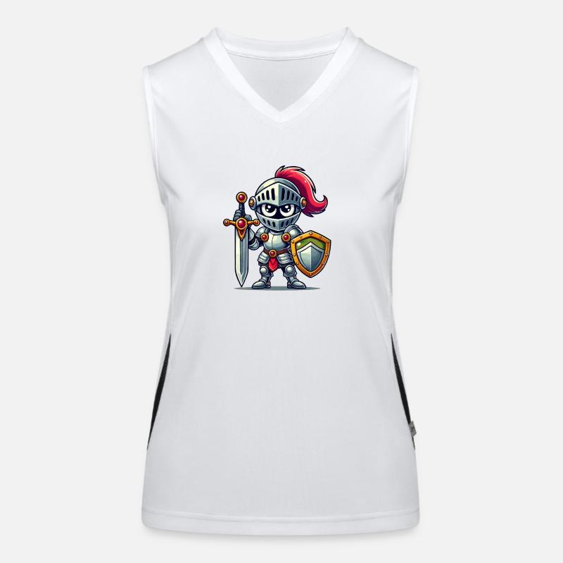 Ritter Comic Funktionelles Kontrast-Tank Top für Frauen