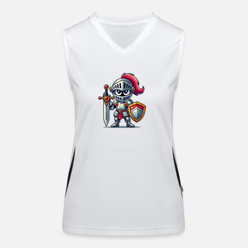 Ritter Comic Funktionelles Kontrast-Tank Top für Frauen