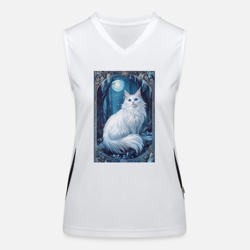 Cloudtail Cloud Tail Beau chat blanc hiver Débardeur respirant contrasté Femme