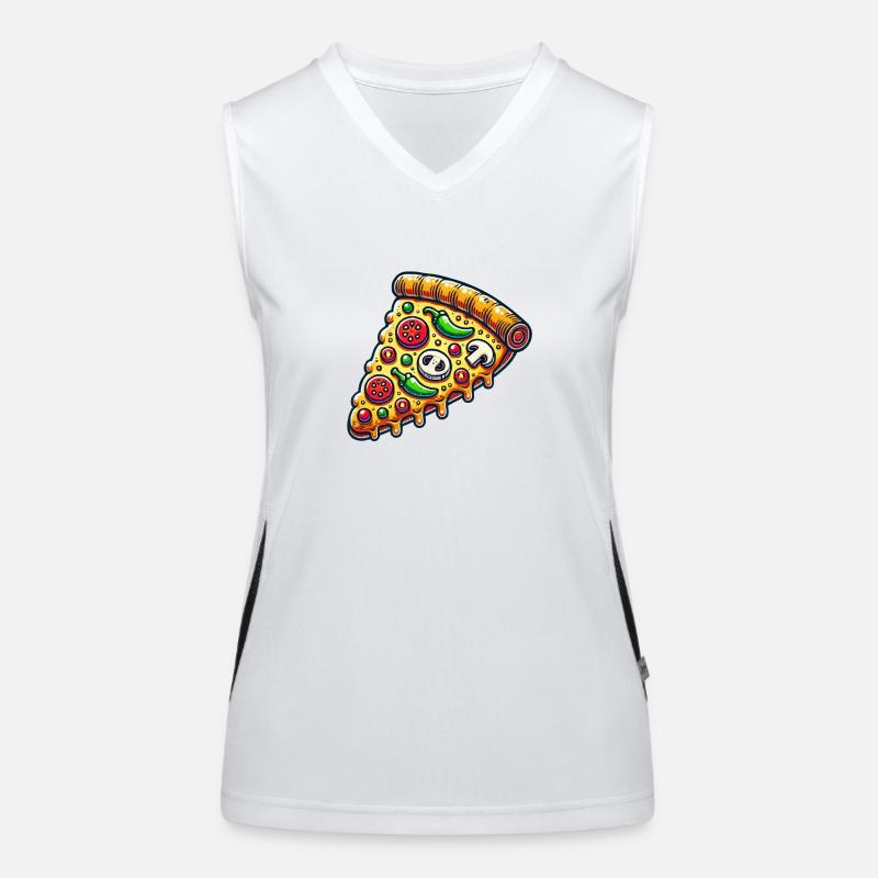 pizza Women's Functional Contrast Tank Top
