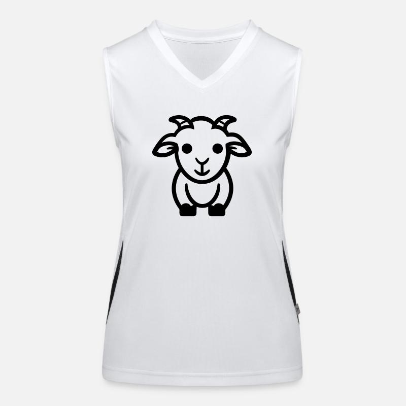 Ziegenbock Funktionelles Kontrast-Tank Top für Frauen