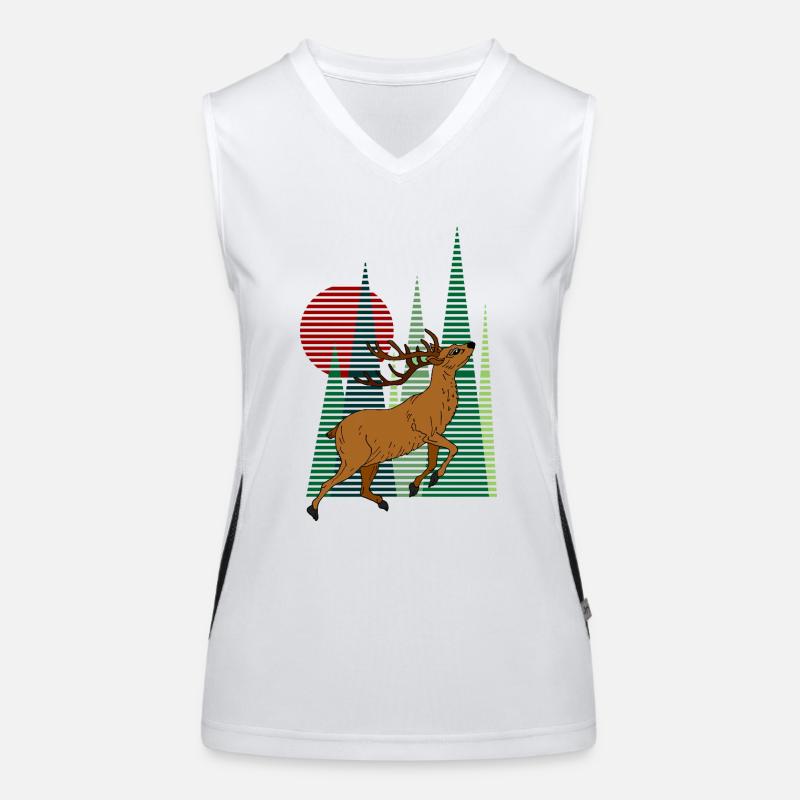 Hirsch Funktionelles Kontrast-Tank Top für Frauen
