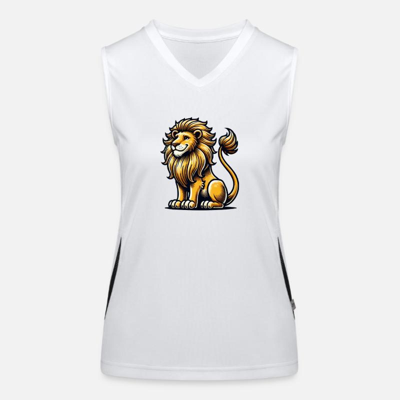 löwe Funktionelles Kontrast-Tank Top für Frauen