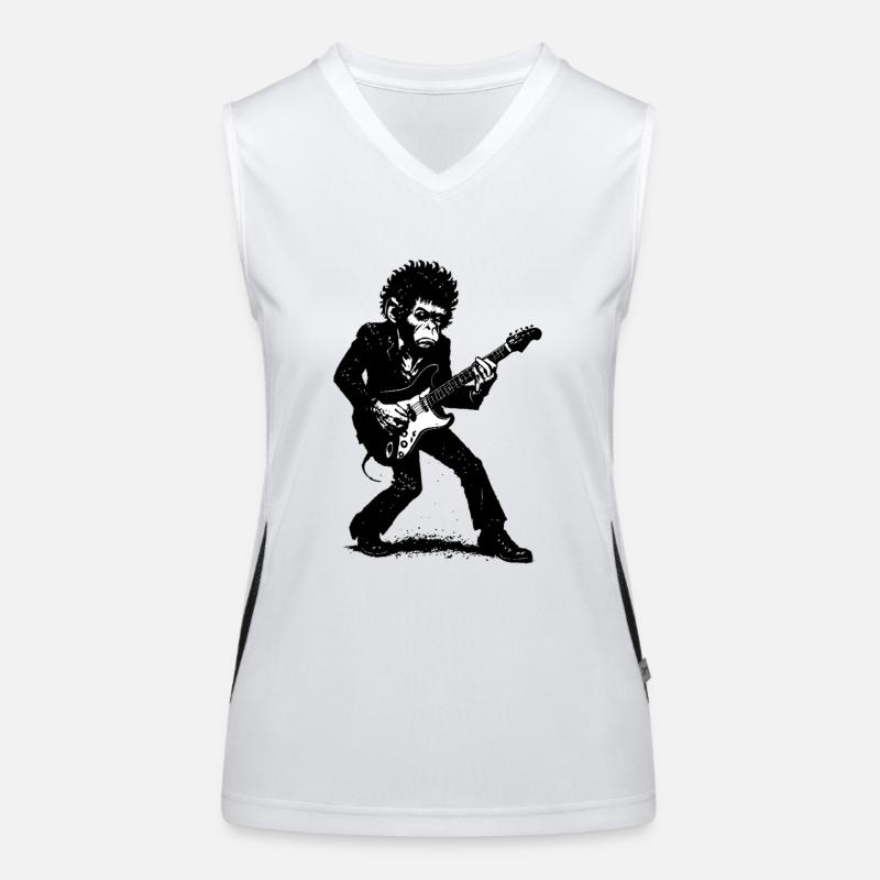 E-Guitar | The Monkey Dance Funktionelles Kontrast-Tank Top für Frauen