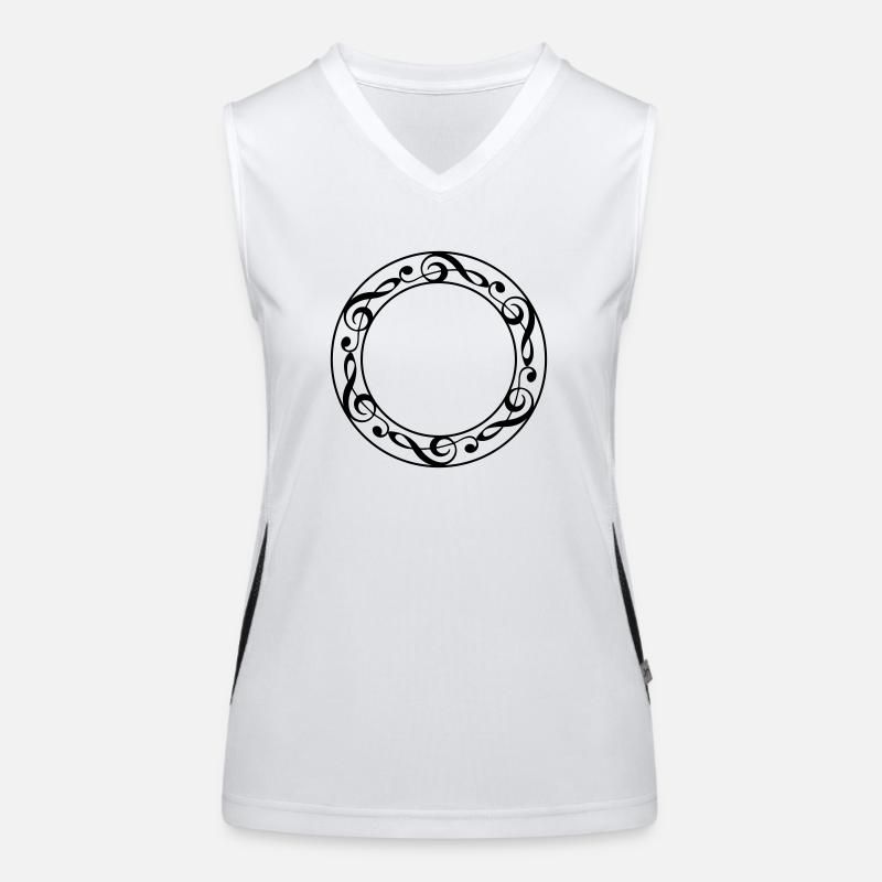 Music notes violin clef frame YOUR TEXT Débardeur respirant contrasté Femme