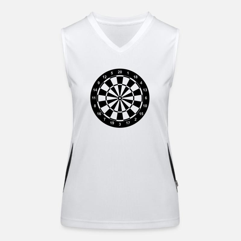 dartboard_1fb Funktionelles Kontrast-Tank Top für Frauen