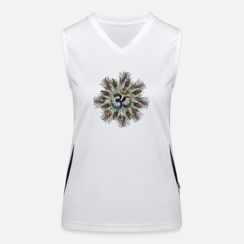 Paon Mandala Débardeur respirant contrasté Femme
