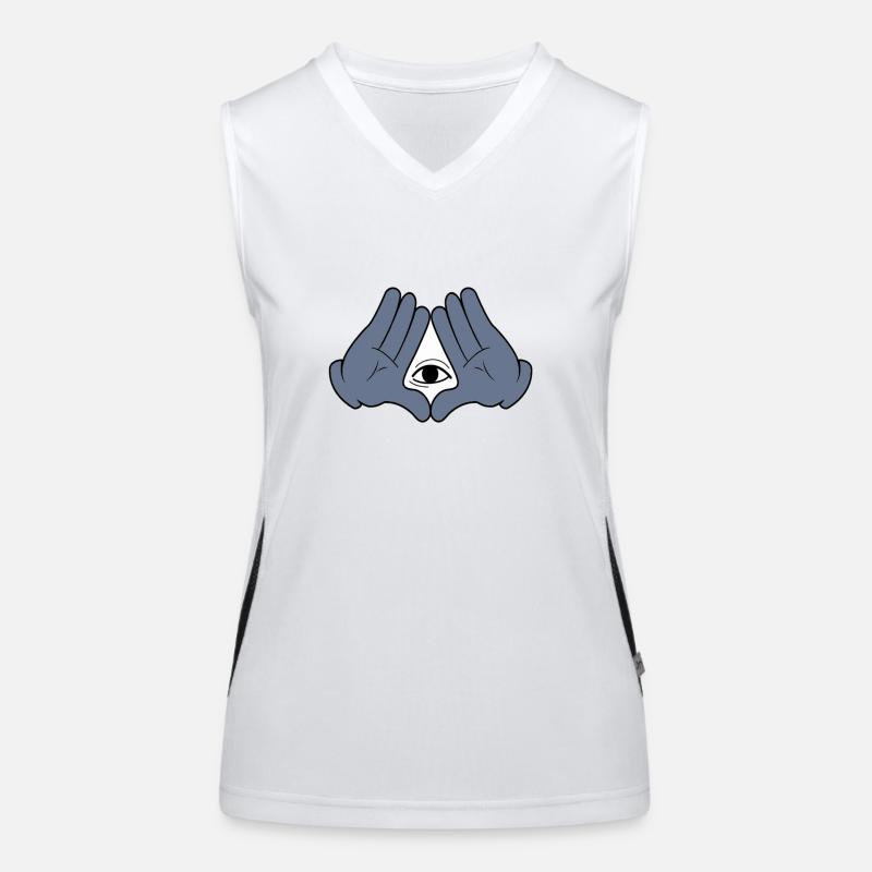 Illuminati.png Women's Functional Contrast Tank Top