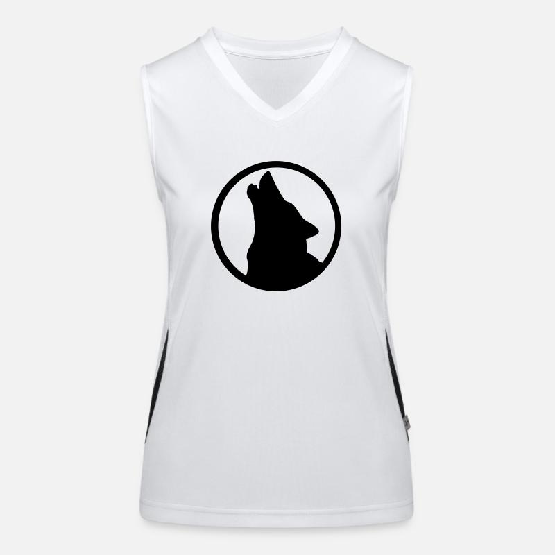 wolf_3 Women's Functional Contrast Tank Top