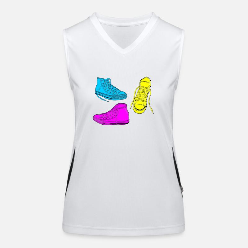 trainers coloured - Women's Functional Contrast Tank Top - white/black
