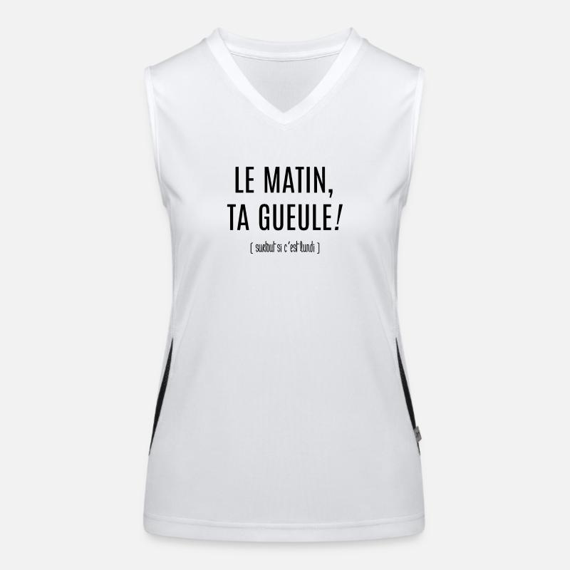 Le matin, ta gueule! Débardeur respirant contrasté Femme