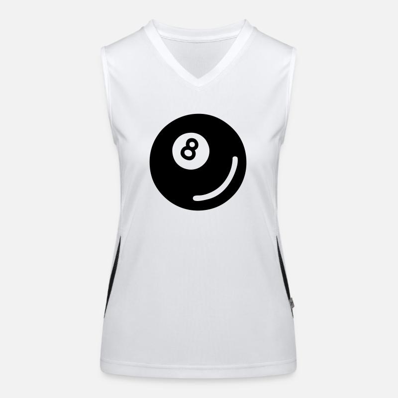 Billiard ball 01 Women's Functional Contrast Tank Top