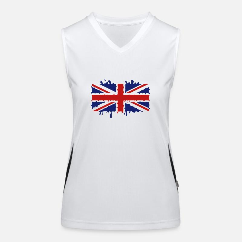 Dripping Union Jack - Women's Functional Contrast Tank Top - white/black
