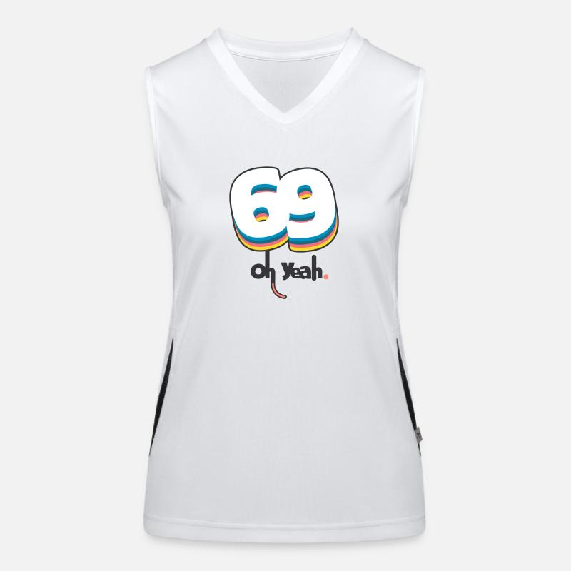 69 oh yeah Women's Functional Contrast Tank Top