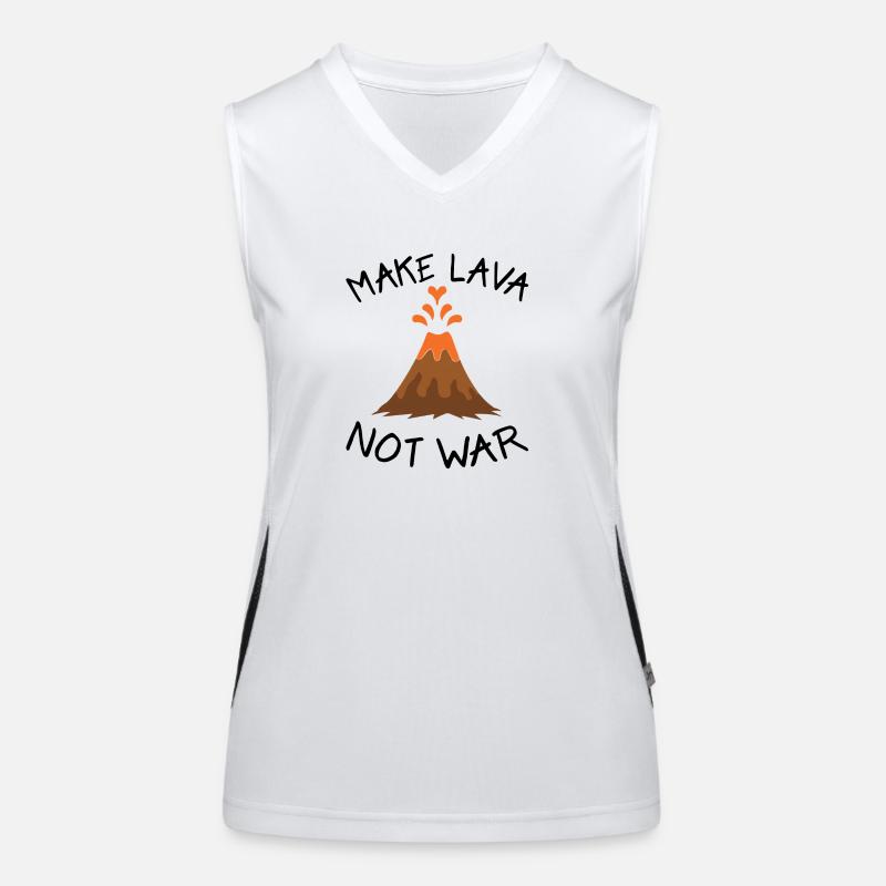 make lava not war Women's Functional Contrast Tank Top