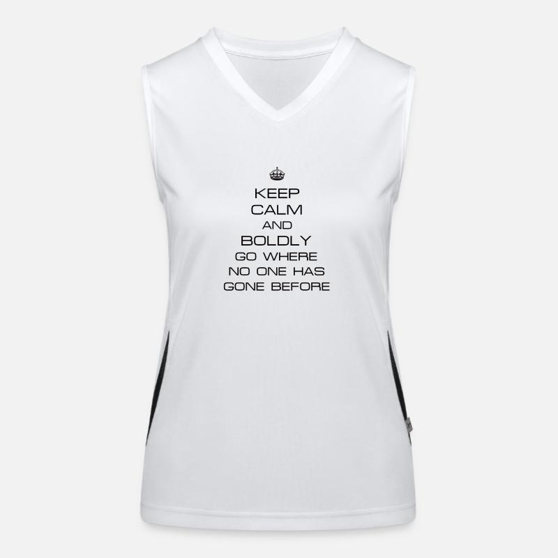 Keep calm Star Trek Funktionelles Kontrast-Tank Top für Frauen