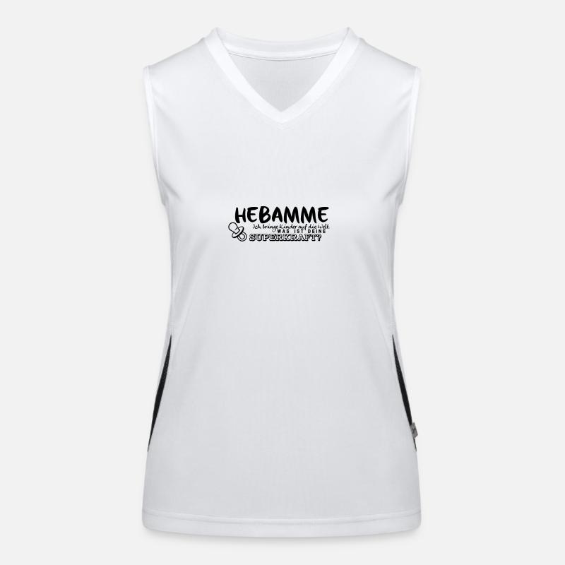 Hebamme Funktionelles Kontrast-Tank Top für Frauen