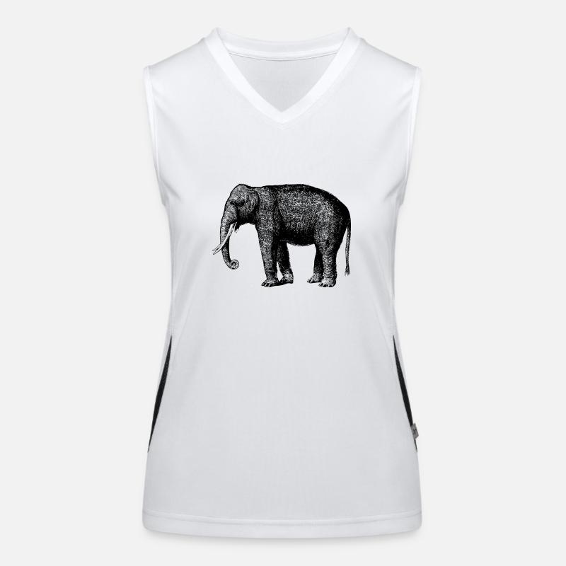 Elefant Funktionelles Kontrast-Tank Top für Frauen