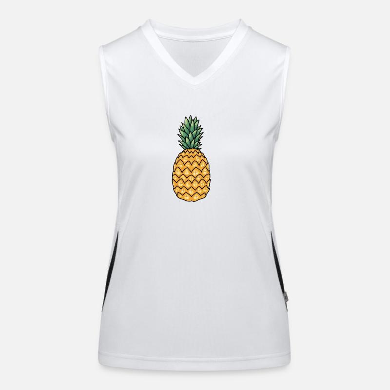 Ananas Funktionelles Kontrast-Tank Top für Frauen