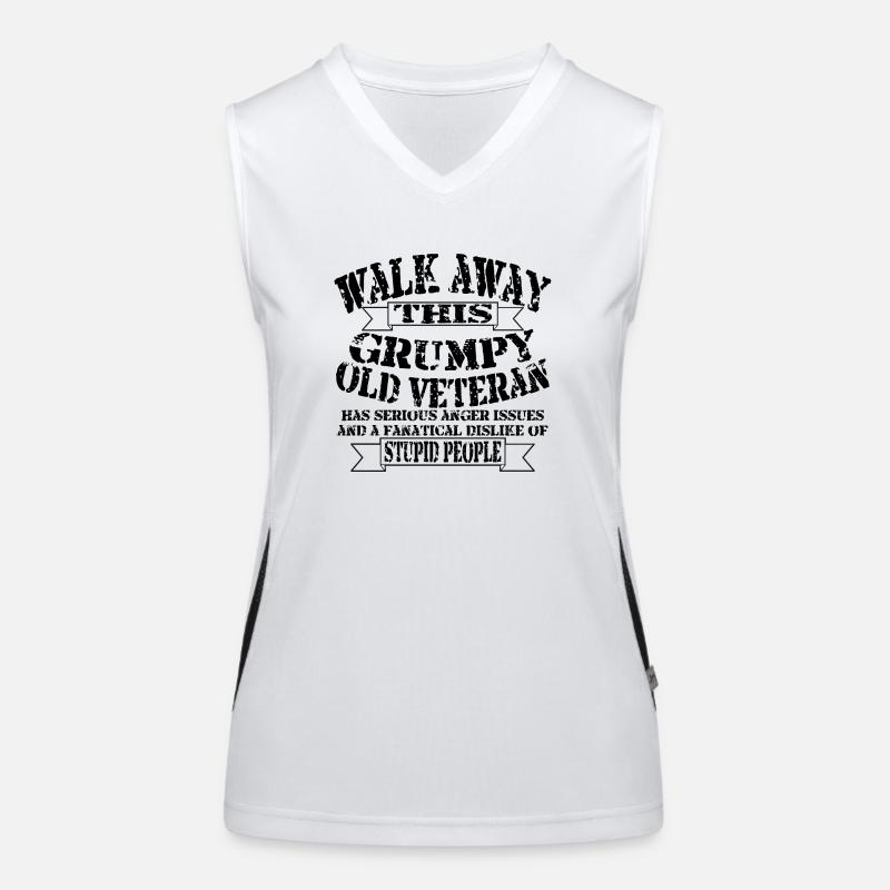 Grumpy Old Veteran Women's Functional Contrast Tank Top