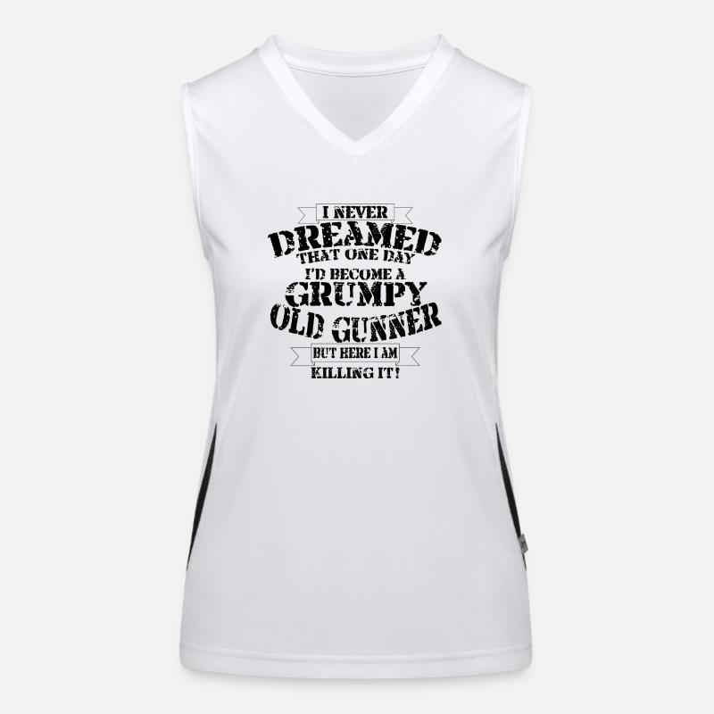 Grumpy Old Gunner Women's Functional Contrast Tank Top