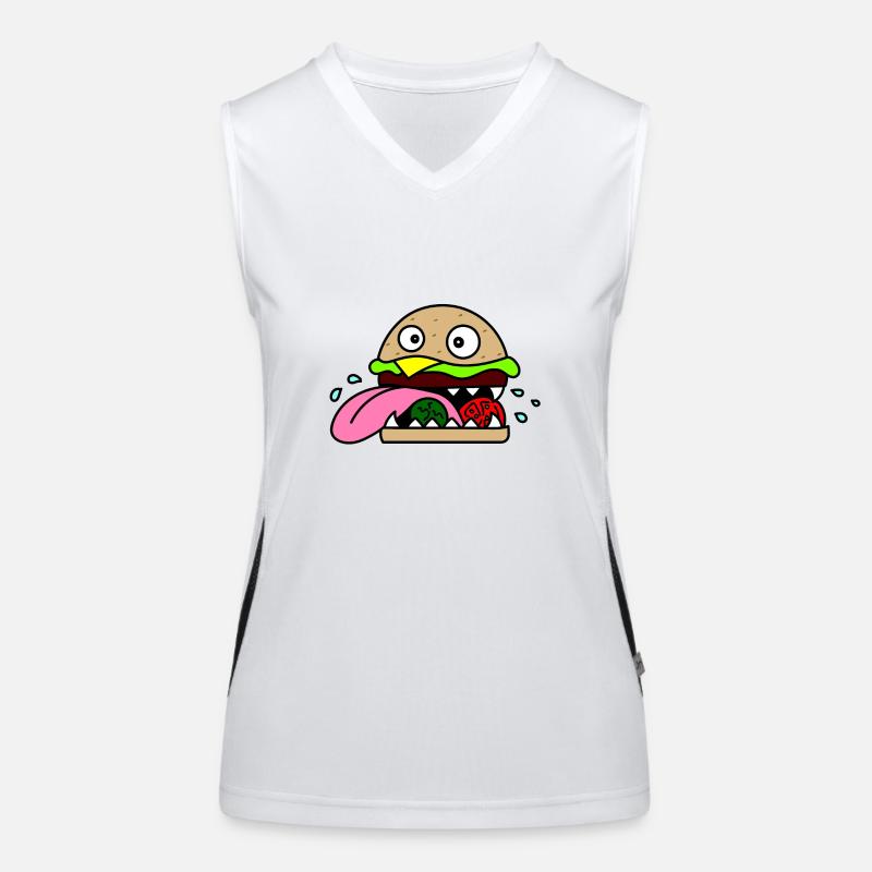 Crazy Burger Funktionelles Kontrast-Tank Top für Frauen