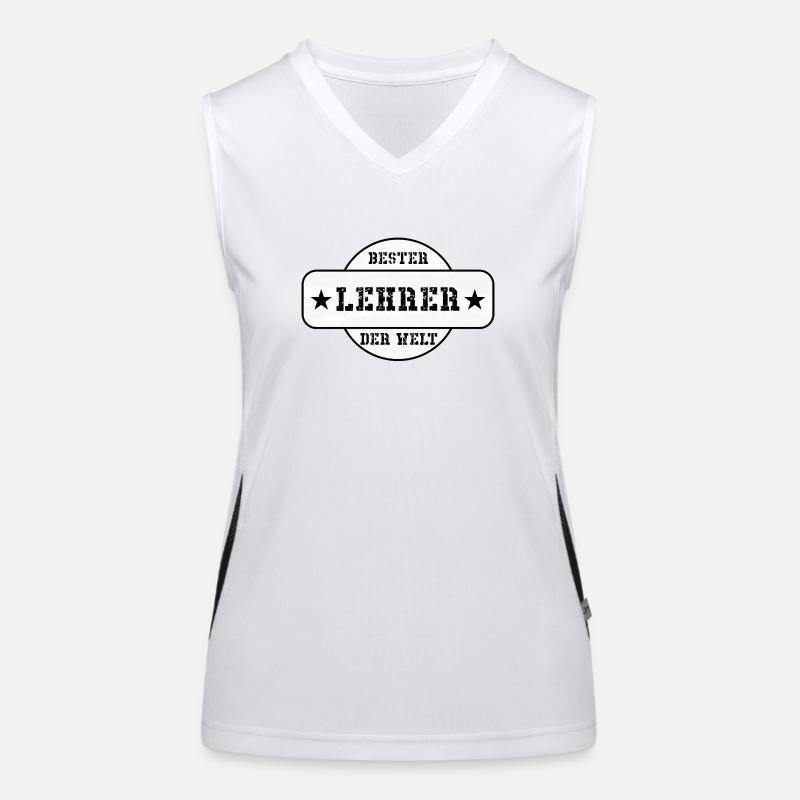 Bester Lehrer der Welt Weihnachten Geschenk Beruf Funktionelles Kontrast-Tank Top für Frauen
