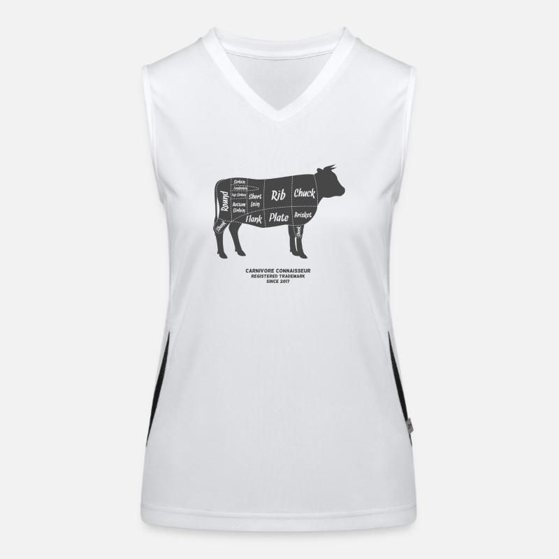 Fleischteile beim Rind Funktionelles Kontrast-Tank Top für Frauen