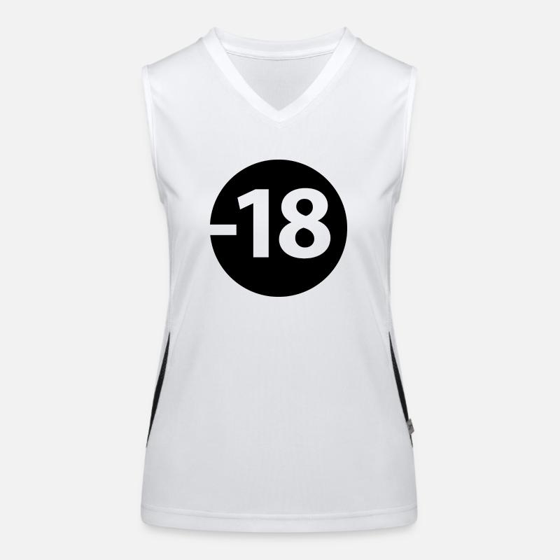 under 18 - Women's Functional Contrast Tank Top - white/black