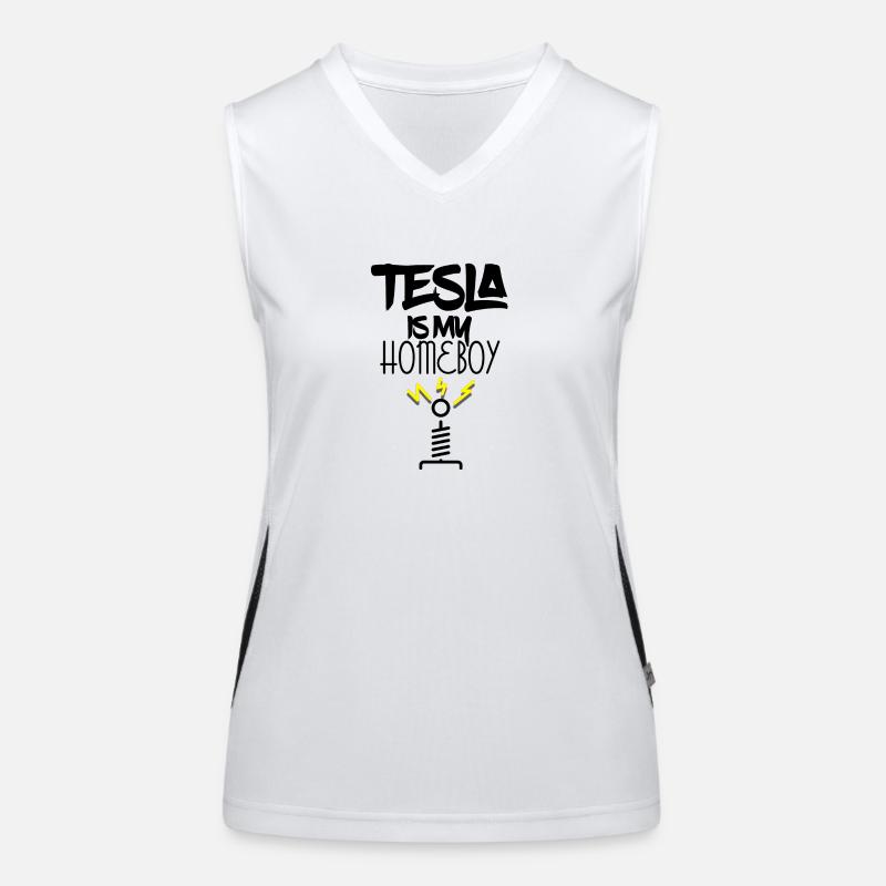Tesla est mon Débardeur respirant contrasté Femme