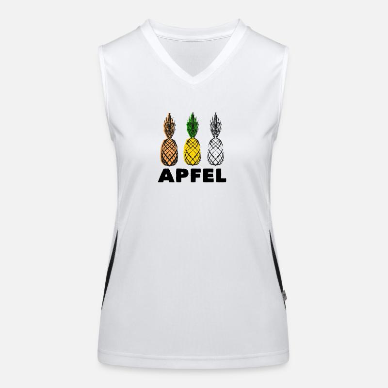 Apfel Funktionelles Kontrast-Tank Top für Frauen