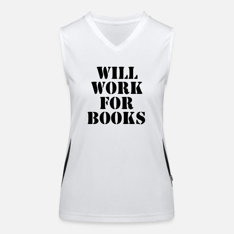 will work for books Funktionelles Kontrast-Tank Top für Frauen