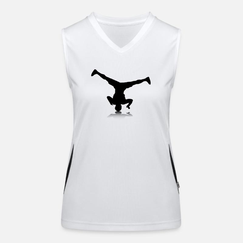 Breakdancer (spin) Women's Functional Contrast Tank Top