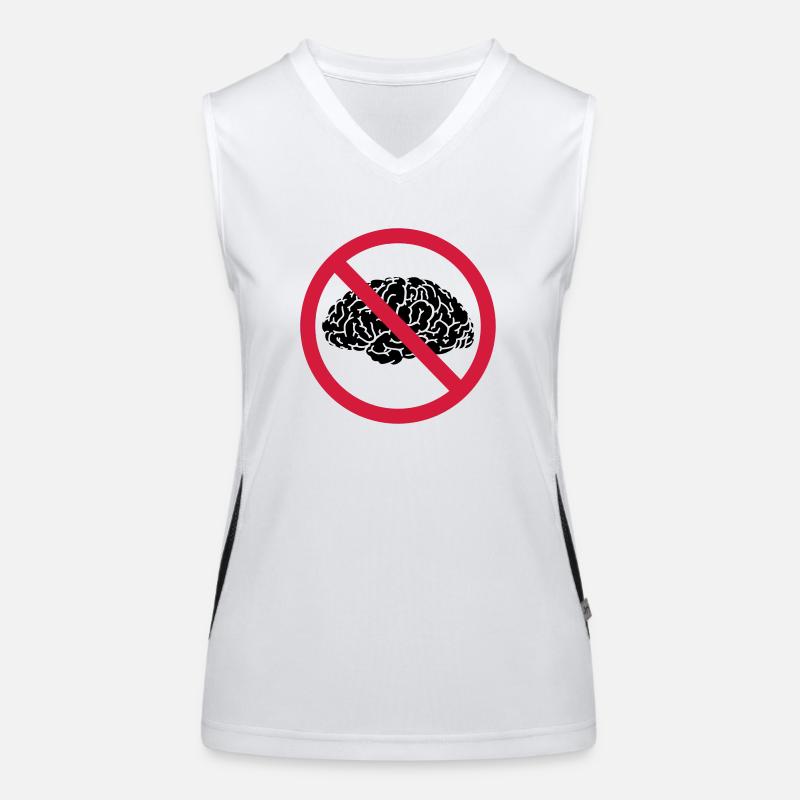 no brains allowed Women's Functional Contrast Tank Top