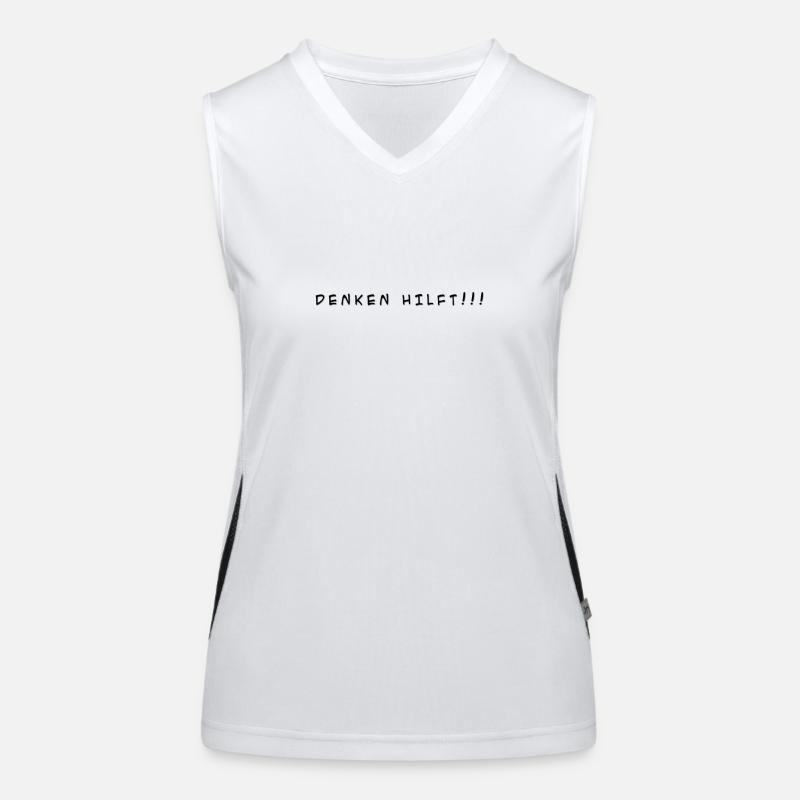 denken_hilft Funktionelles Kontrast-Tank Top für Frauen