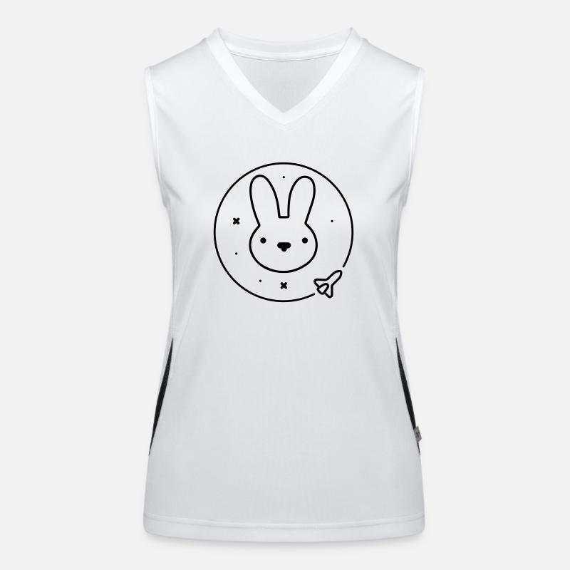 Space Bunny - To Venus And Beyond Funktionelles Kontrast-Tank Top für Frauen