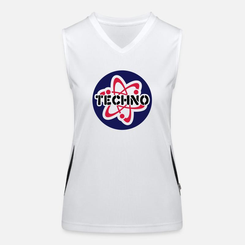 Techno__V006 Funktionelles Kontrast-Tank Top für Frauen