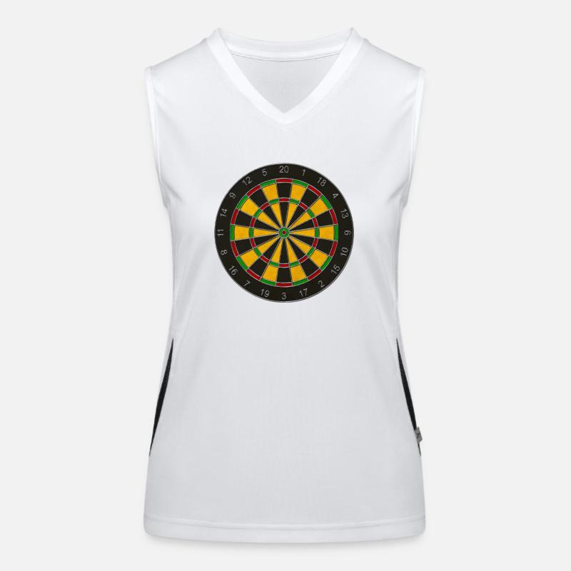 DARTscheibe / DARTboard Funktionelles Kontrast-Tank Top für Frauen