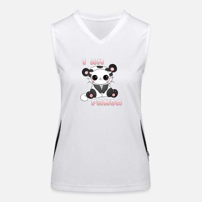 I am Panda Women's Functional Contrast Tank Top