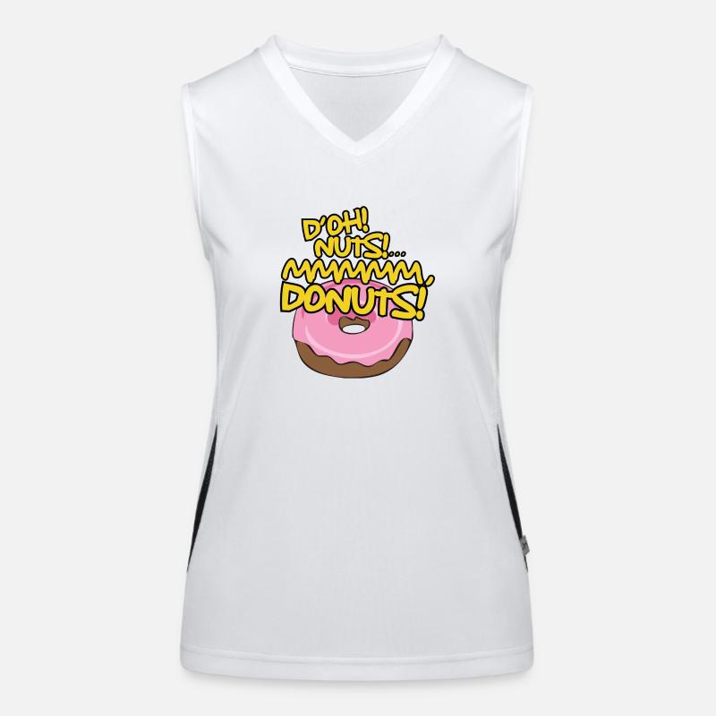 D'OH NUTS (Donuts) Women's Functional Contrast Tank Top