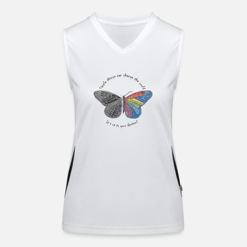 butterfly effect Funktionelles Kontrast-Tank Top für Frauen