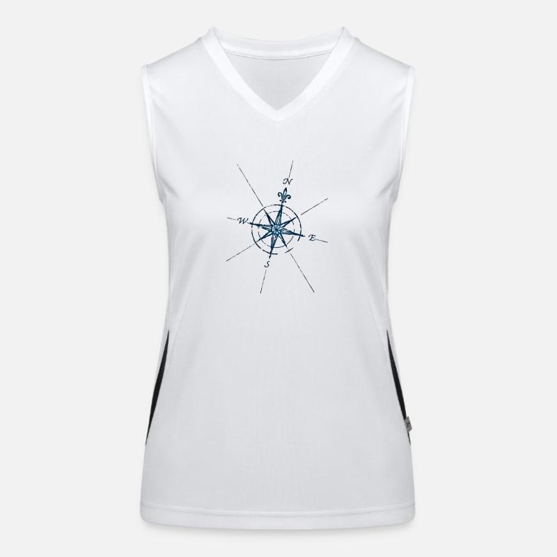 Kompass Funktionelles Kontrast-Tank Top für Frauen