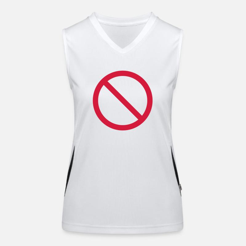 DIVIETO Top sportivo da donna in contrasto cromatico