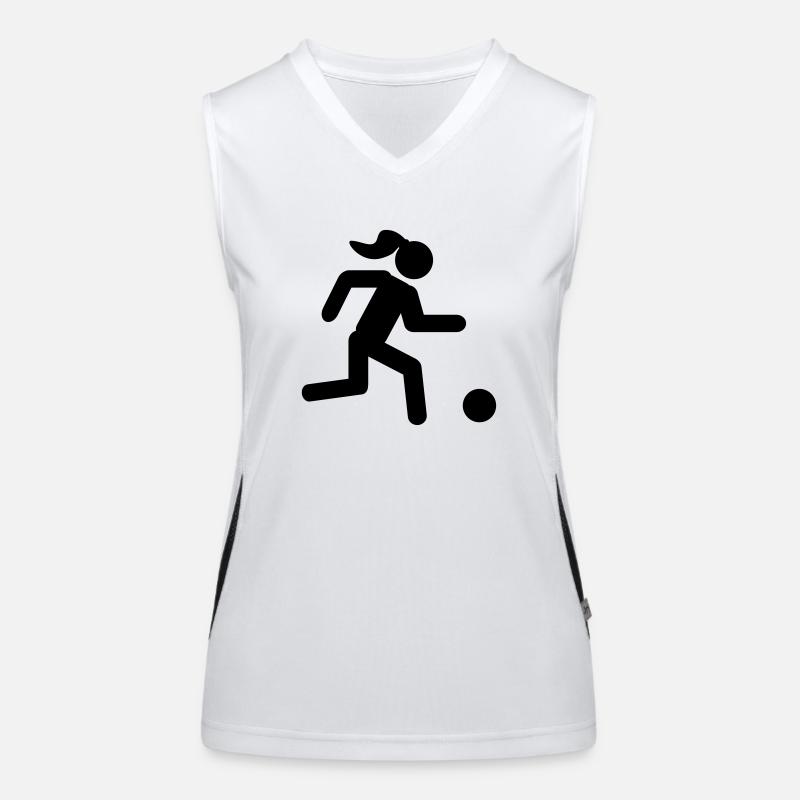 frauenfussball Funktionelles Kontrast-Tank Top für Frauen