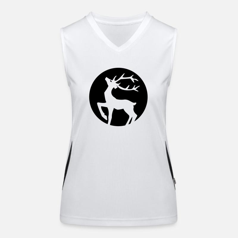 Hirsch Funktionelles Kontrast-Tank Top für Frauen