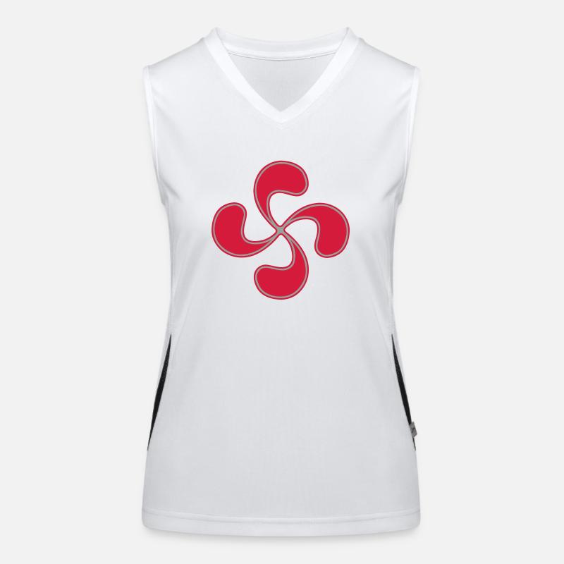 Baskische Quer 3 Funktionelles Kontrast-Tank Top für Frauen