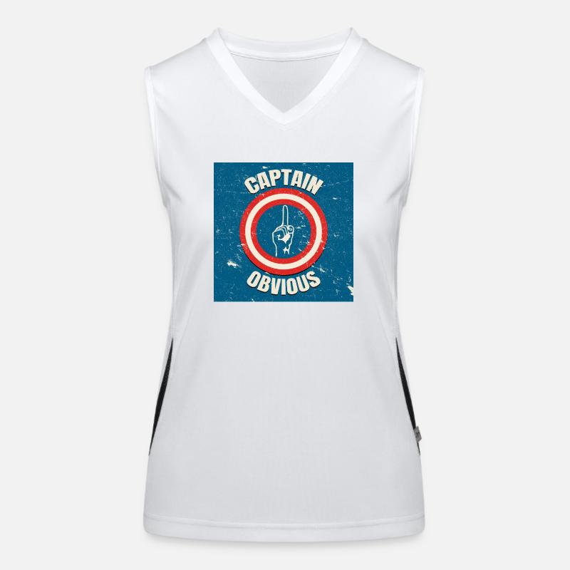 Place d’affiche vintage Captain évident Débardeur respirant contrasté Femme