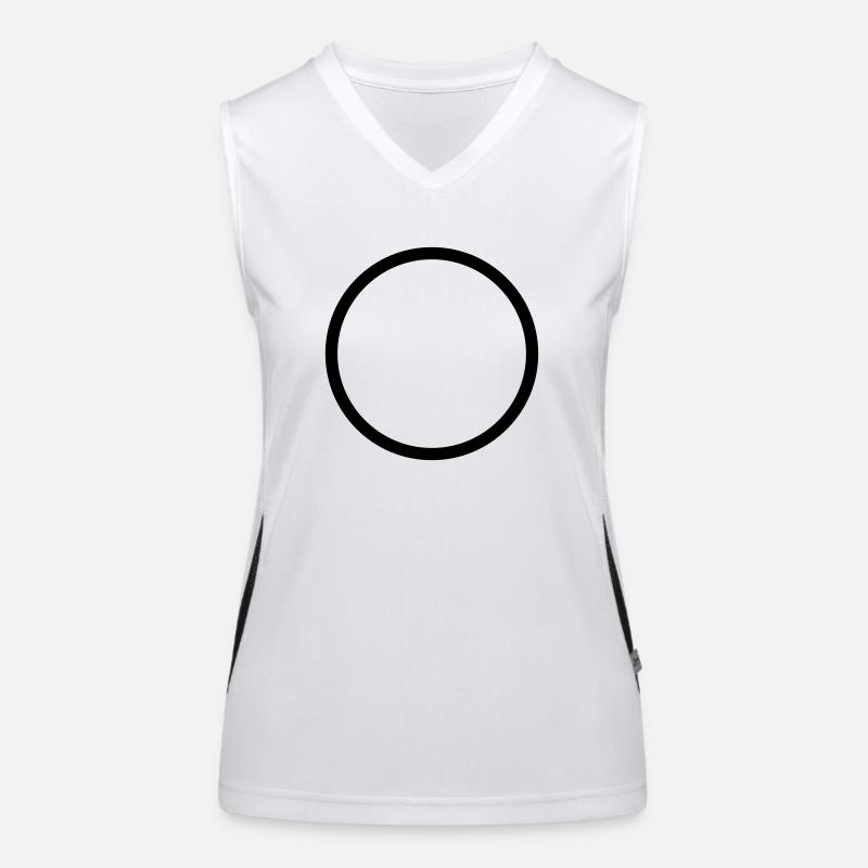 kreis Funktionelles Kontrast-Tank Top für Frauen