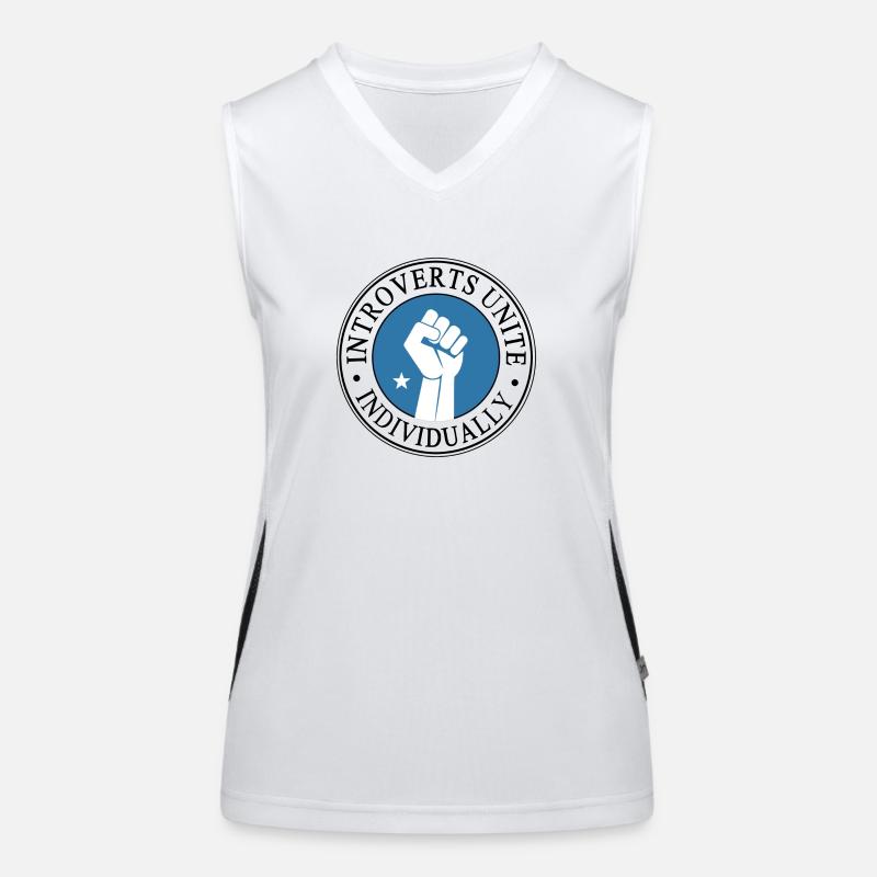 introverts unite Women's Functional Contrast Tank Top